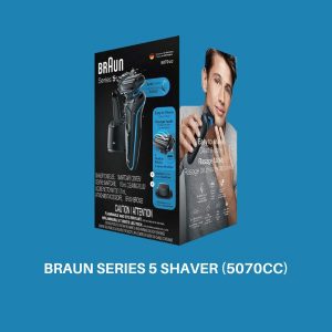 Braun Series 5 5070cc Shaver With Automatic Clean & Charge Station - Black/Red